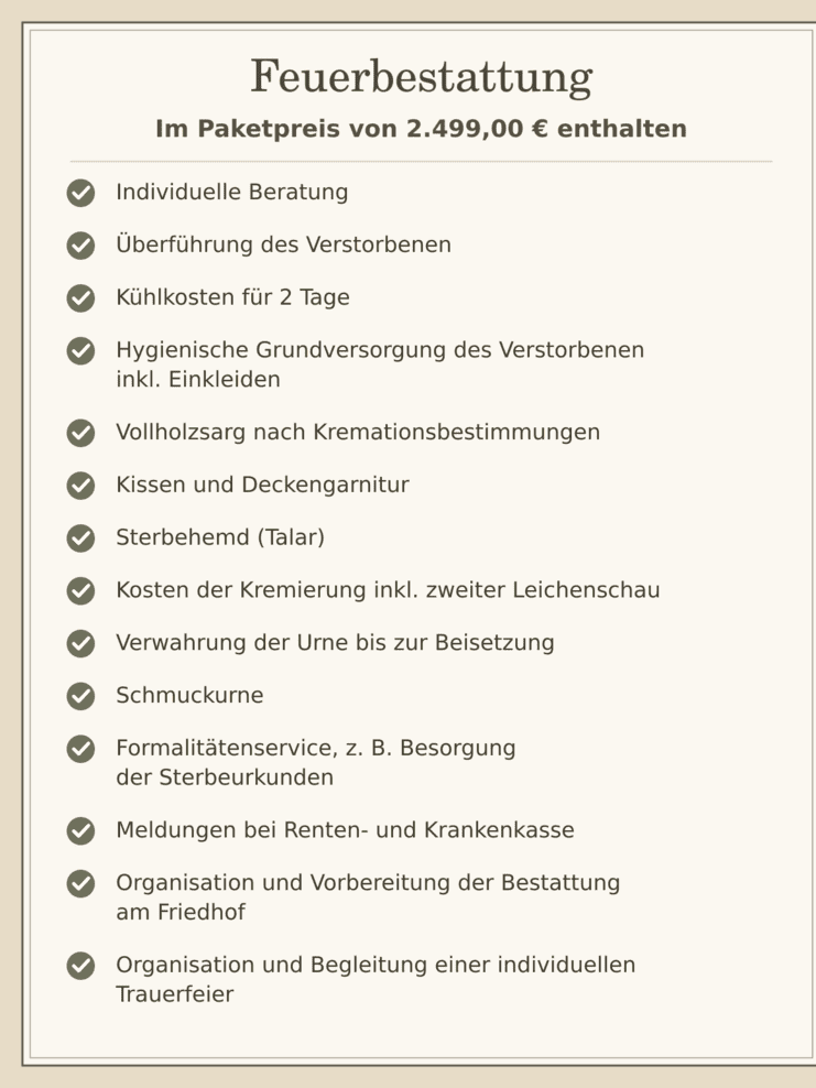 Leistungen im Paketpreis