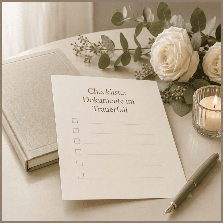 Checkliste im Trauerfall