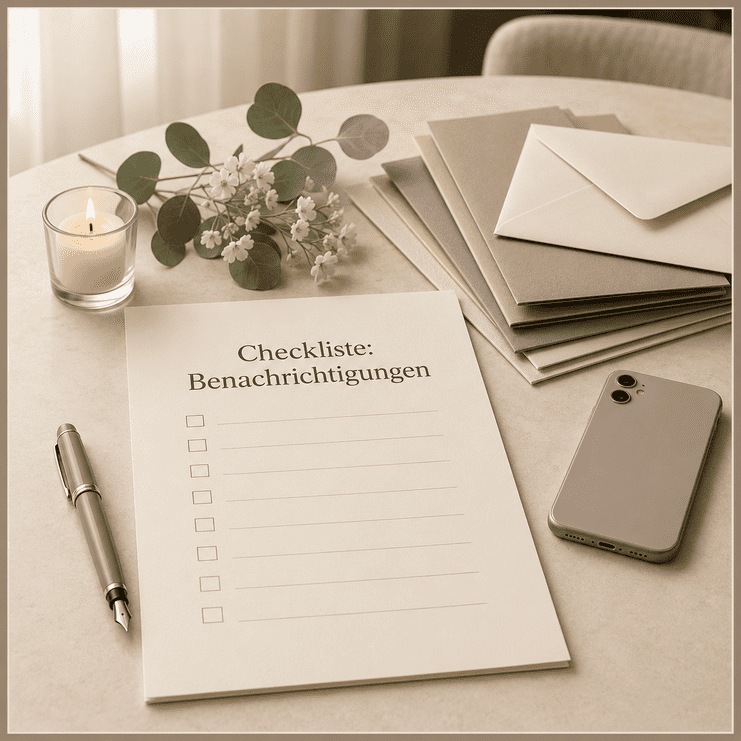 Checkliste Benachichtigungen