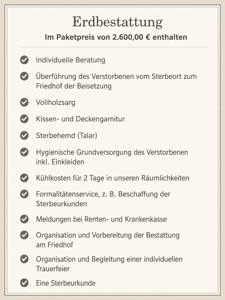 Erdbestattungskosten Erfelden